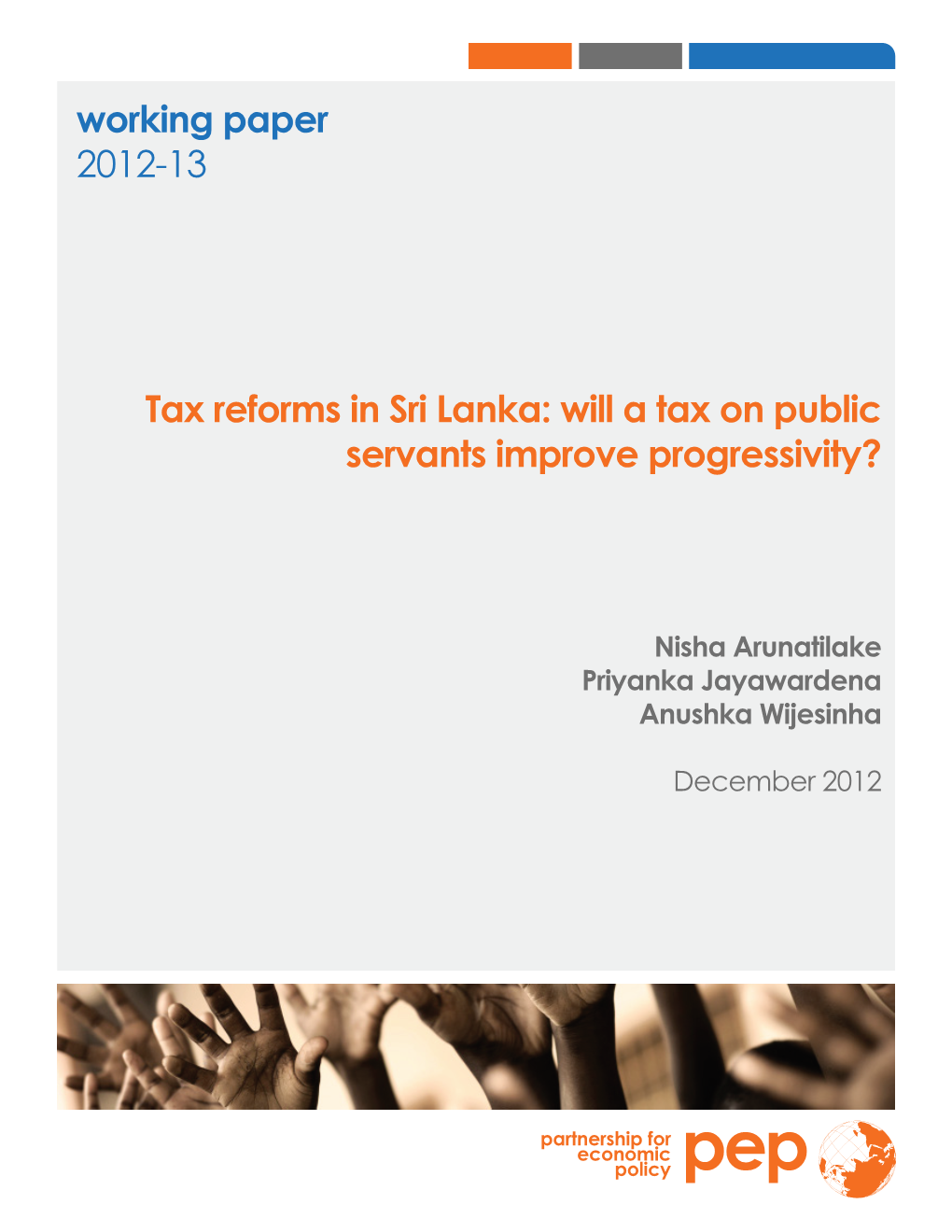 Tax Reforms in Sri Lanka: Will a Tax on Public Servants Improve Progressivity?