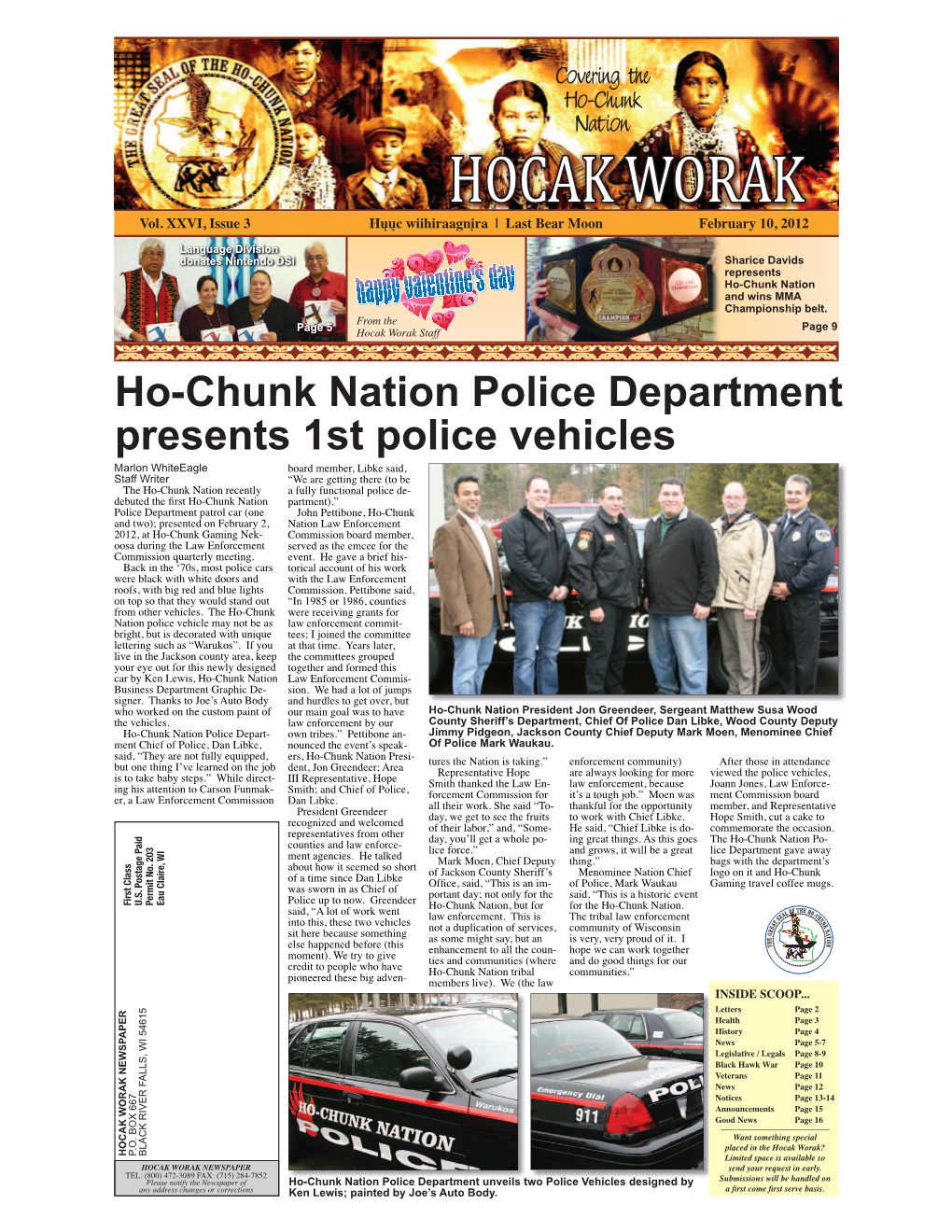 Ho-Chunk Nation Police Department Presents 1St Police Vehicles