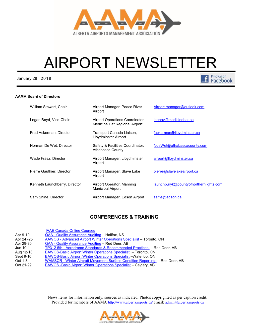 Airport Newsletter