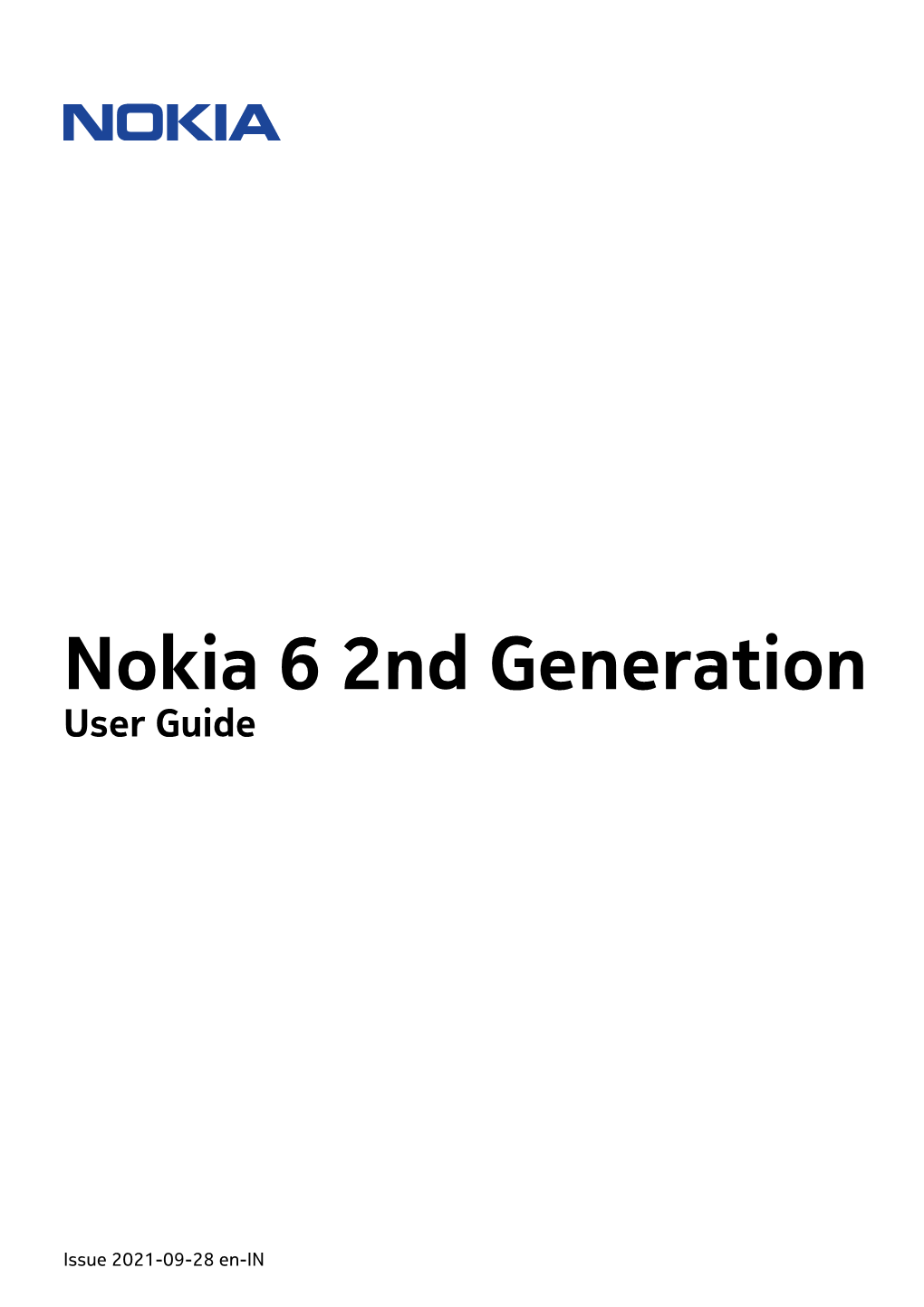 Nokia 6 2Nd Generation User Guide