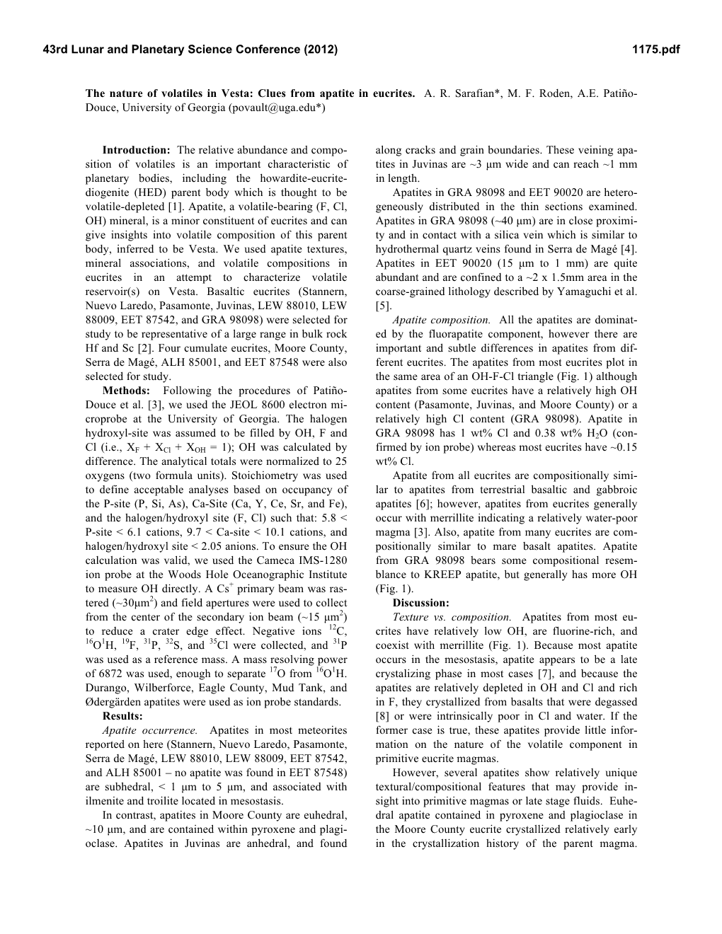 The Nature of Volatiles in Vesta: Clues from Apatite in Eucrites