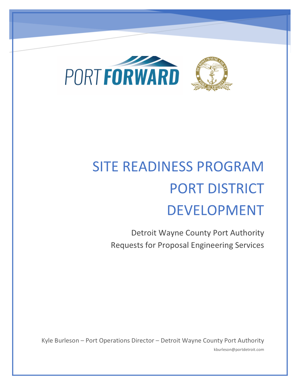 Site Readiness Program Port District Development