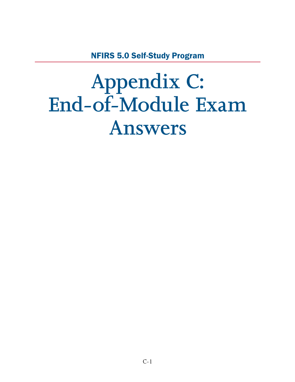 Appendix C: End-Of-Module Exam Answers