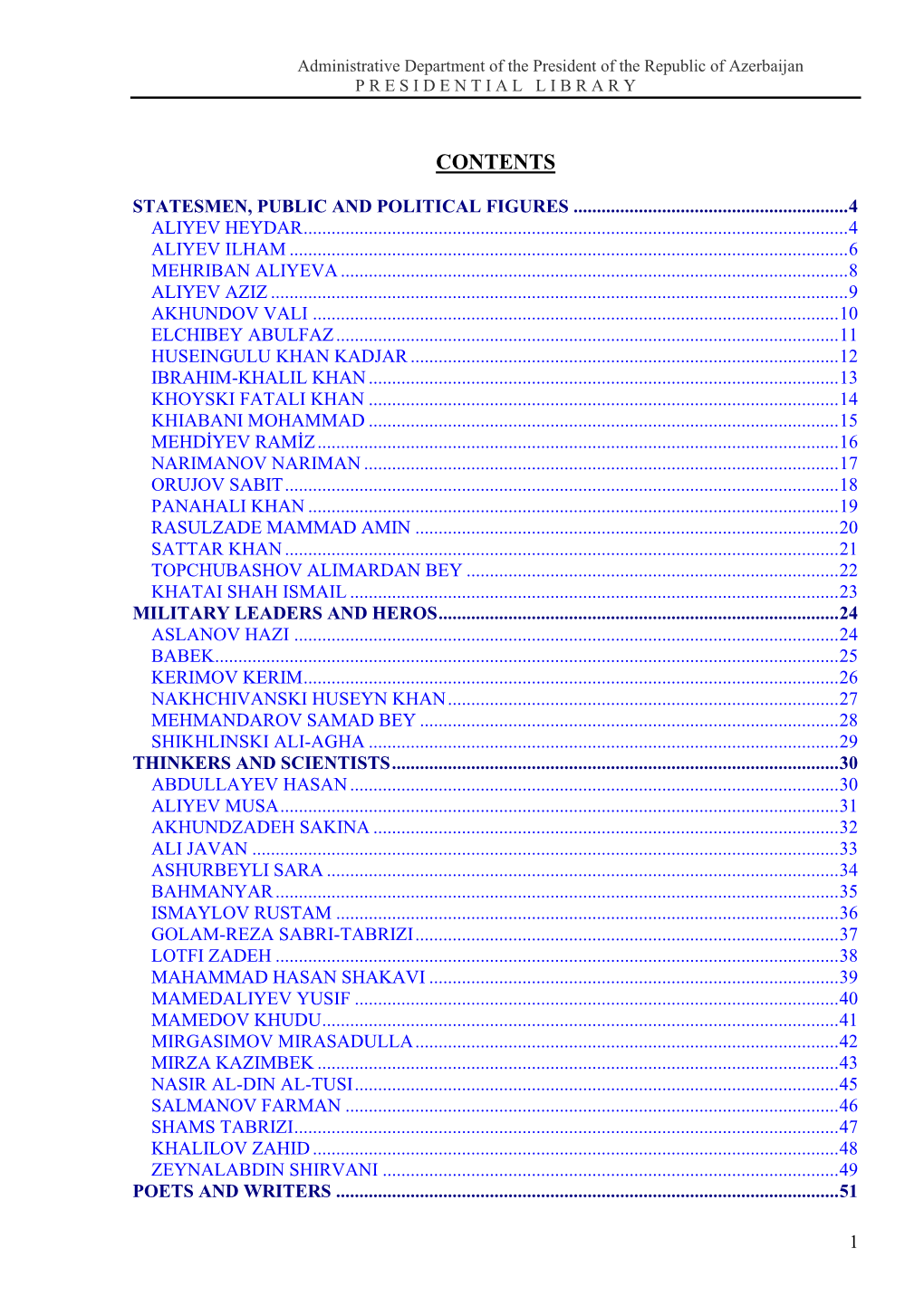 Statesmen and Public-Political Figures