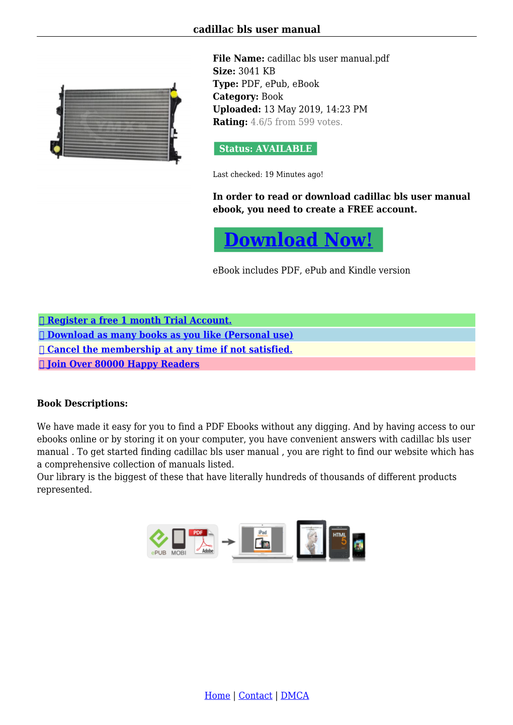 Cadillac Bls User Manual