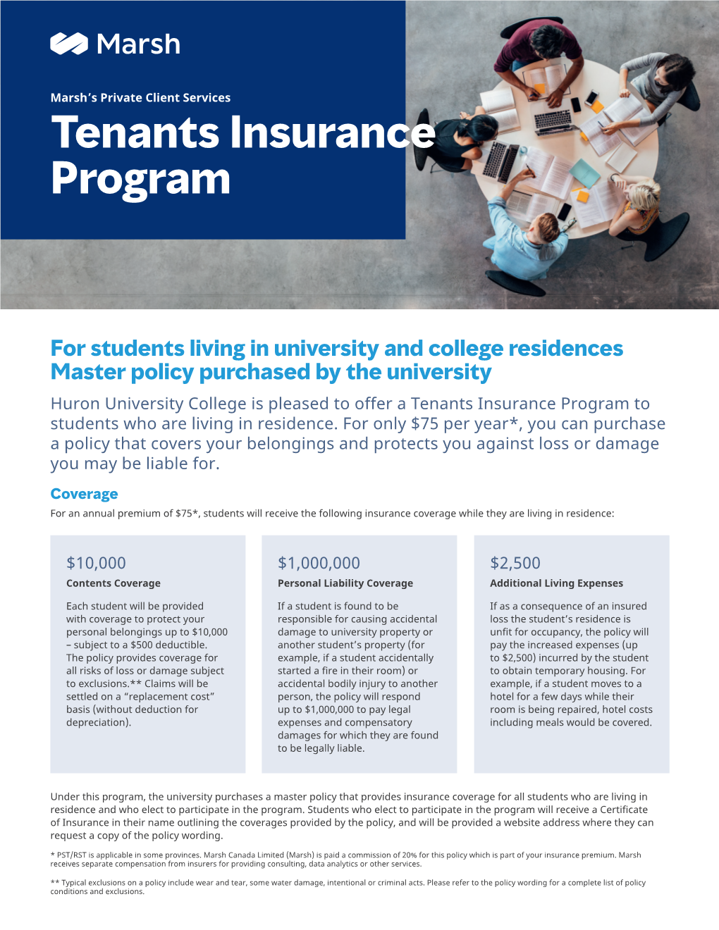 Tenants Insurance Program