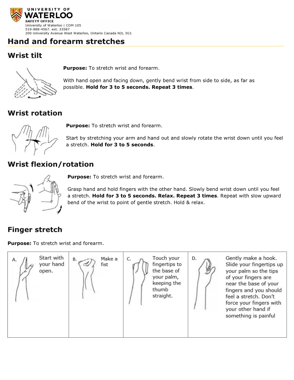 Hand and Forearm Stretches Wrist Tilt
