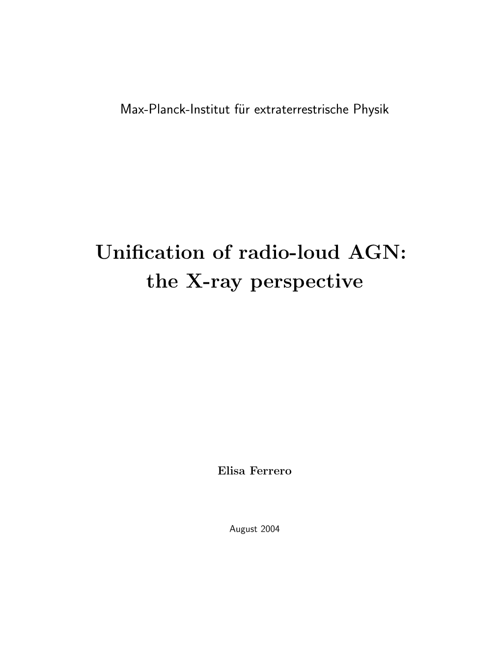 Unification of Radio-Loud AGN: the X-Ray Perspective