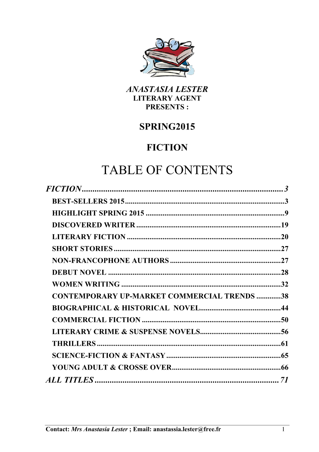 Table of Contents