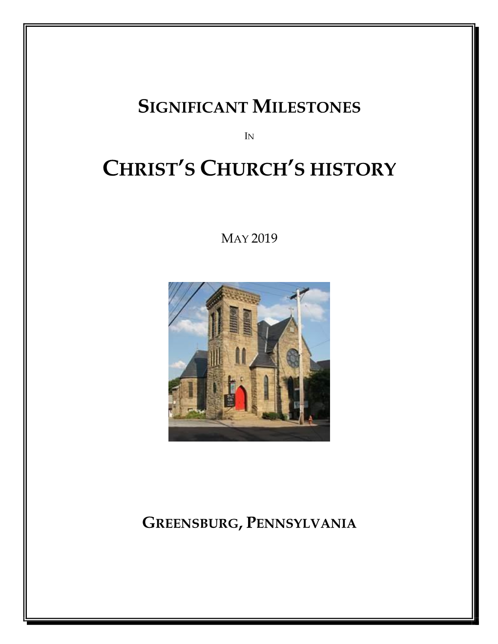 Christ's Church's History