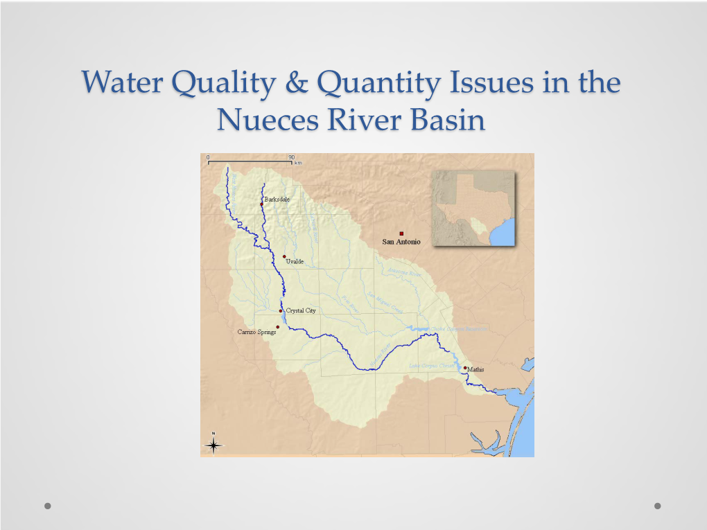 Water Quality & Quantity Issues in the Nueces River Basin