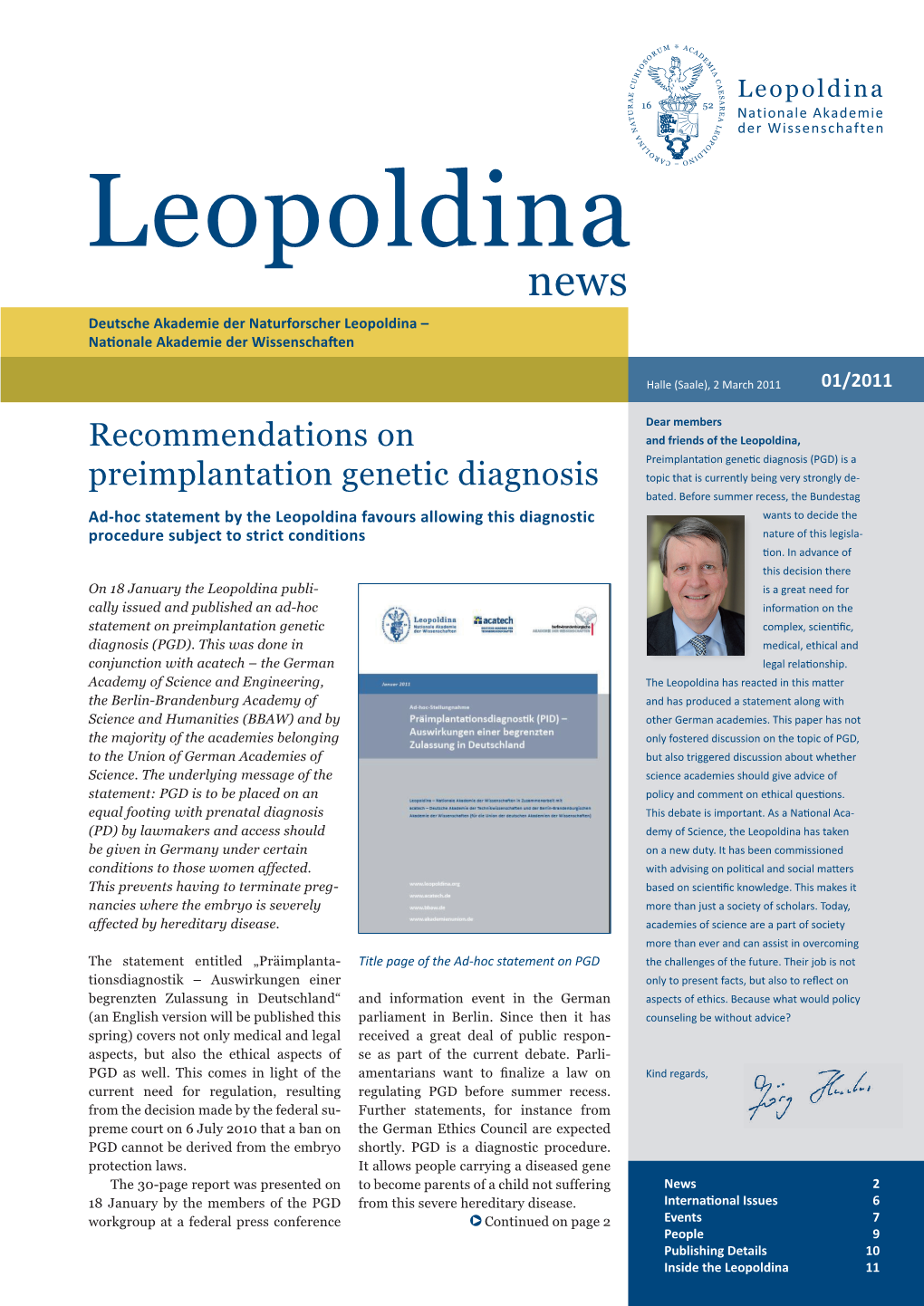Leopoldina News 01/2011 English