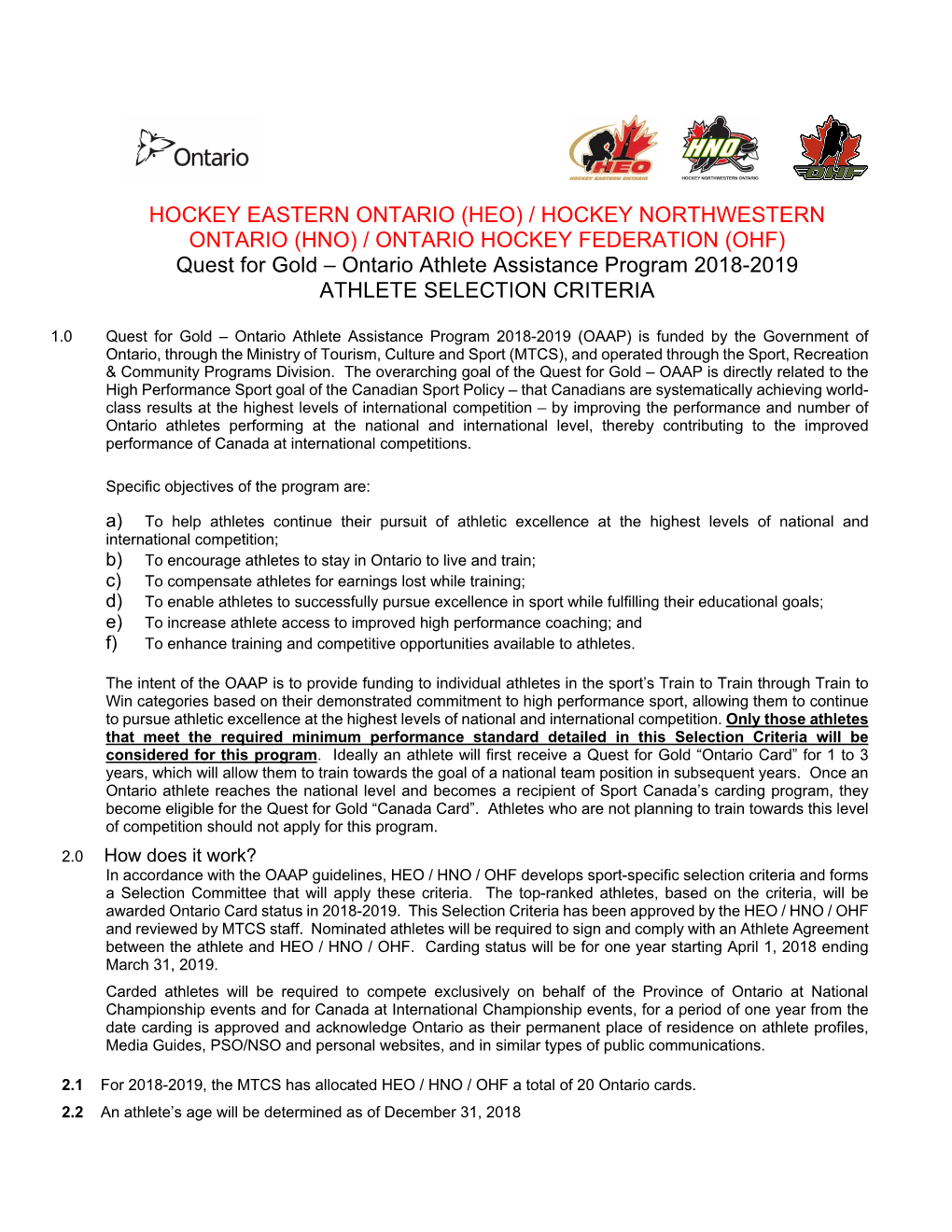 Hockey Eastern Ontario (Heo) / Hockey Northwestern