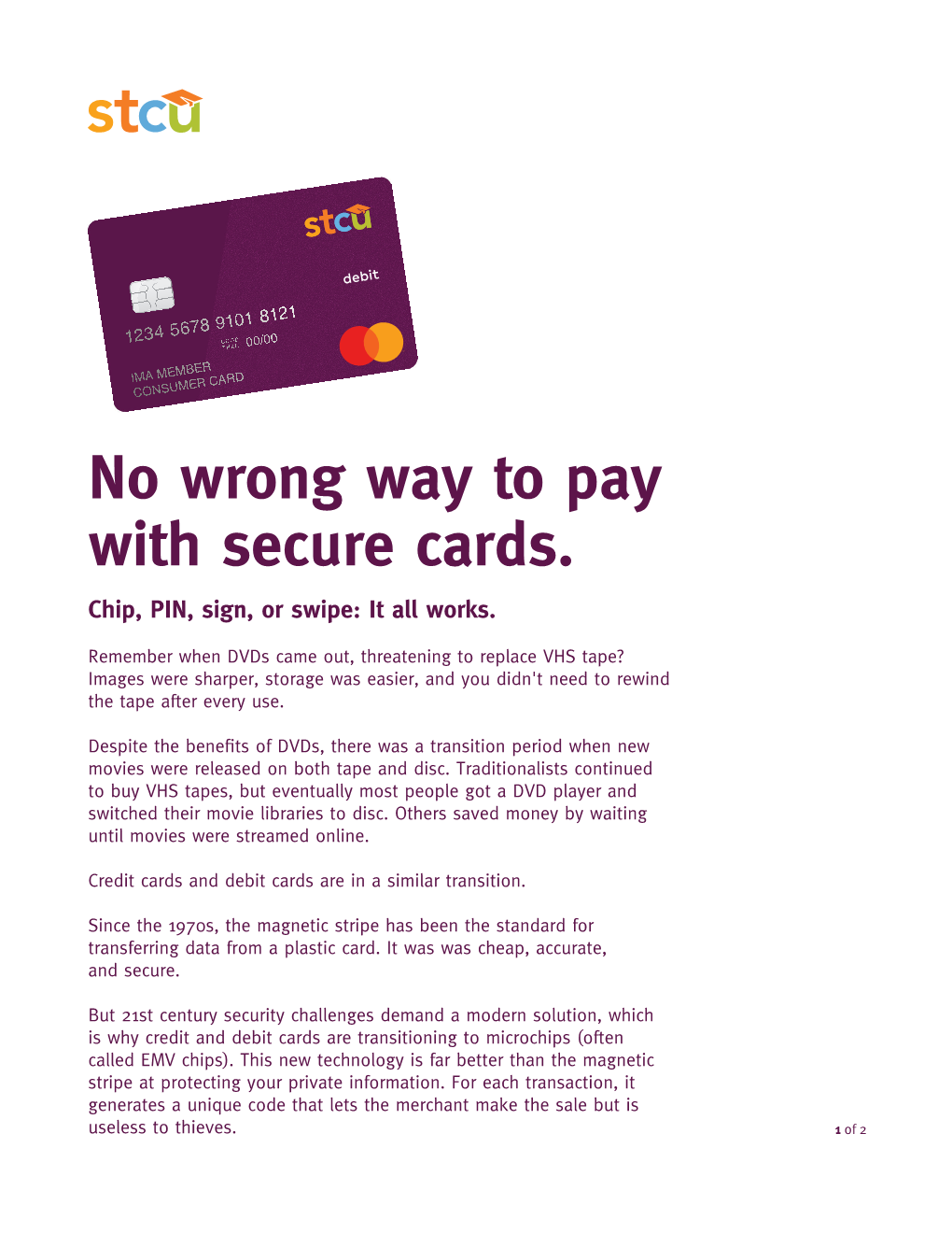 No Wrong Way to Pay with Secure Cards