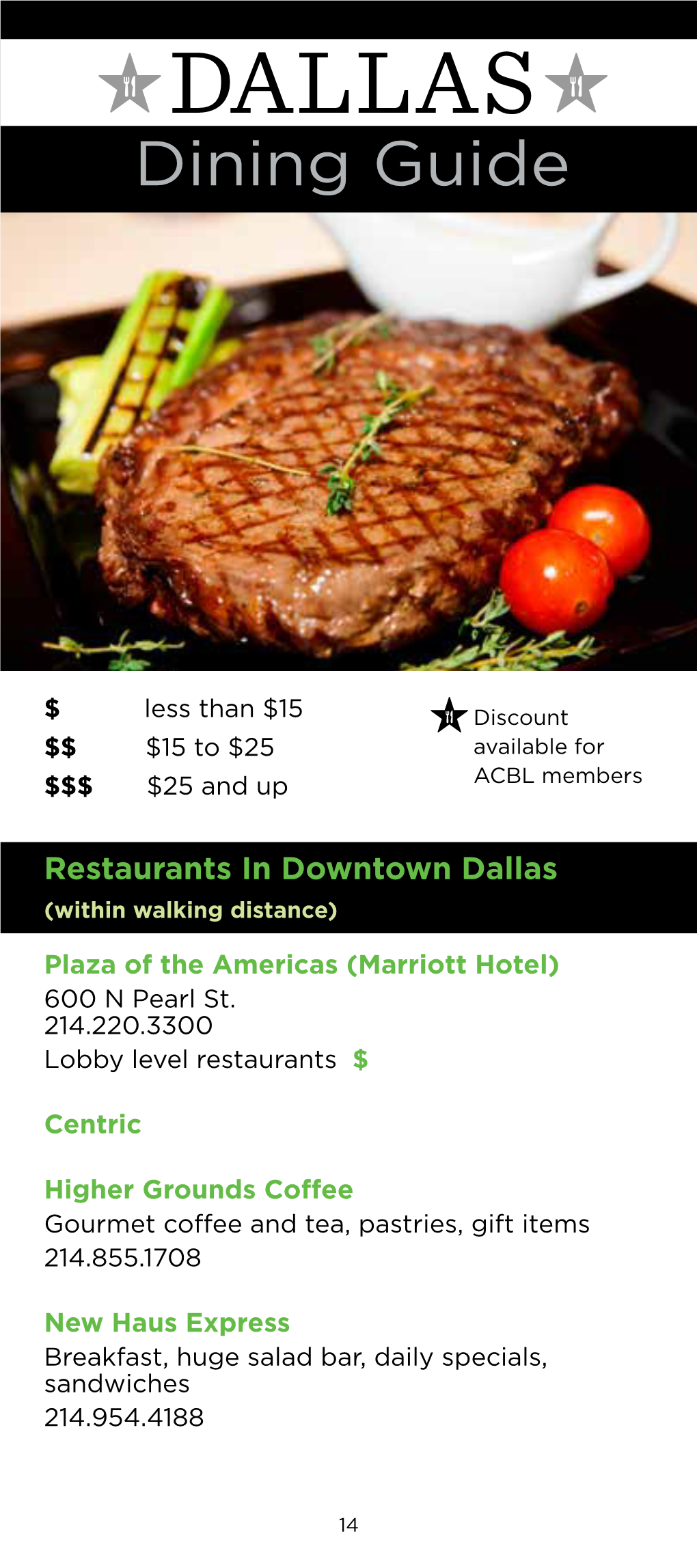 DALLAS Dining Guide