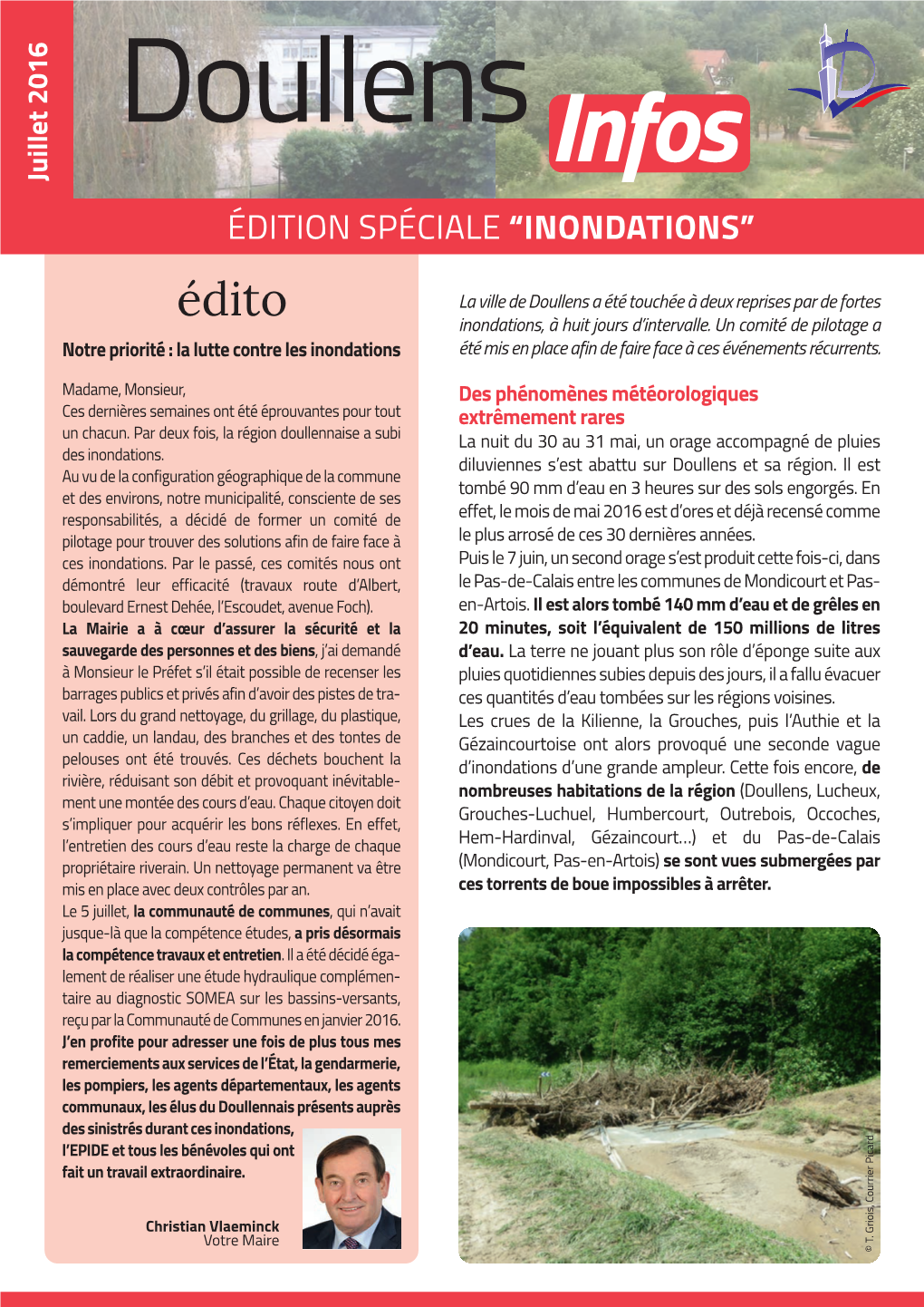 Inondations V 20/07/2016 11:41 Page1 Doullens Juillet 2016 Infos Édition SPÉCIALE “Inondations”