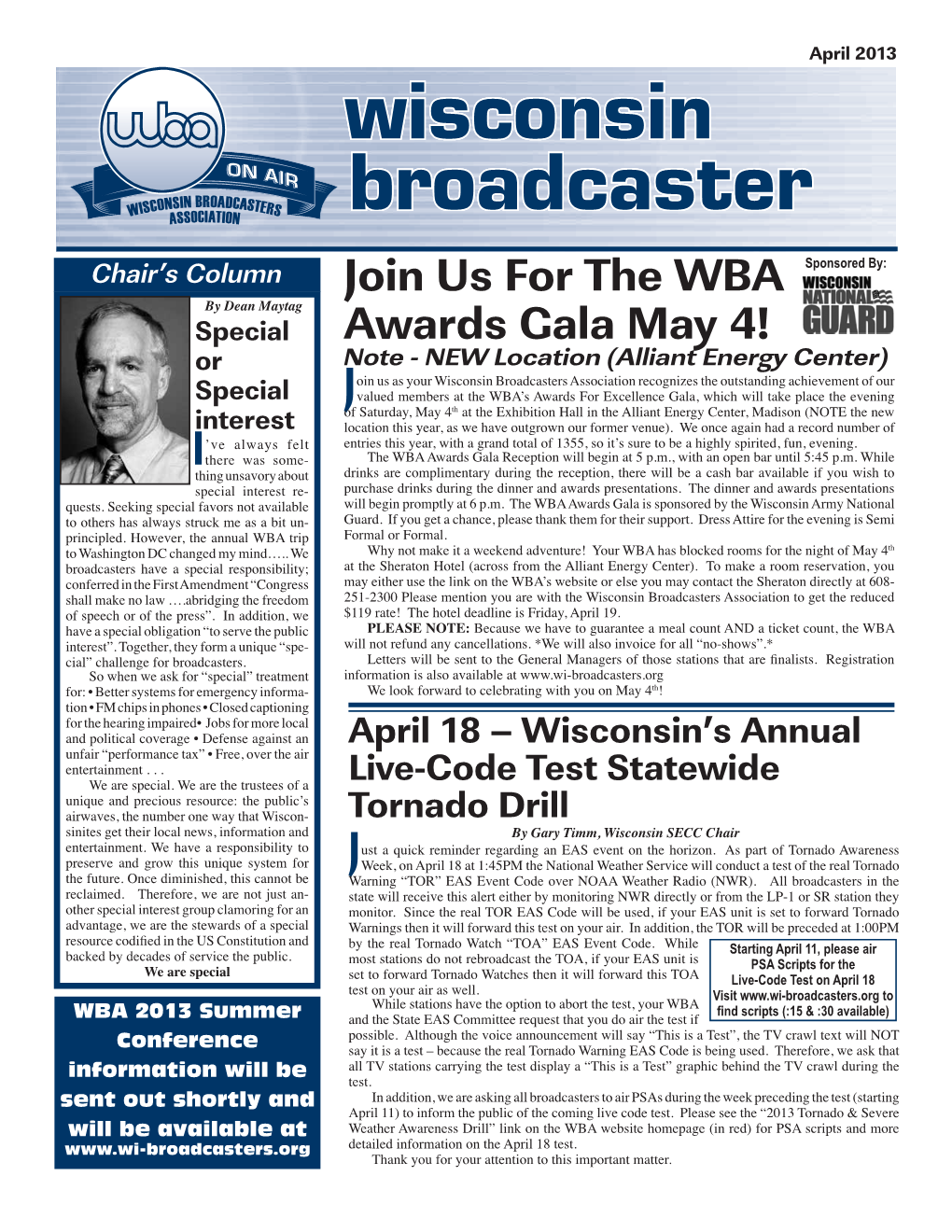 Join Us for the WBA Awards Gala May 4!