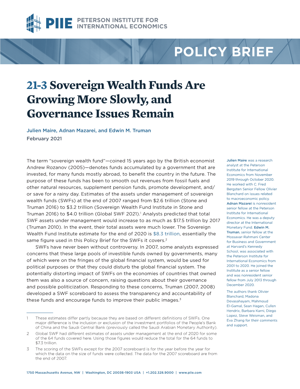 Sovereign Wealth Funds Are Growing More Slowly, and Governance Issues Remain