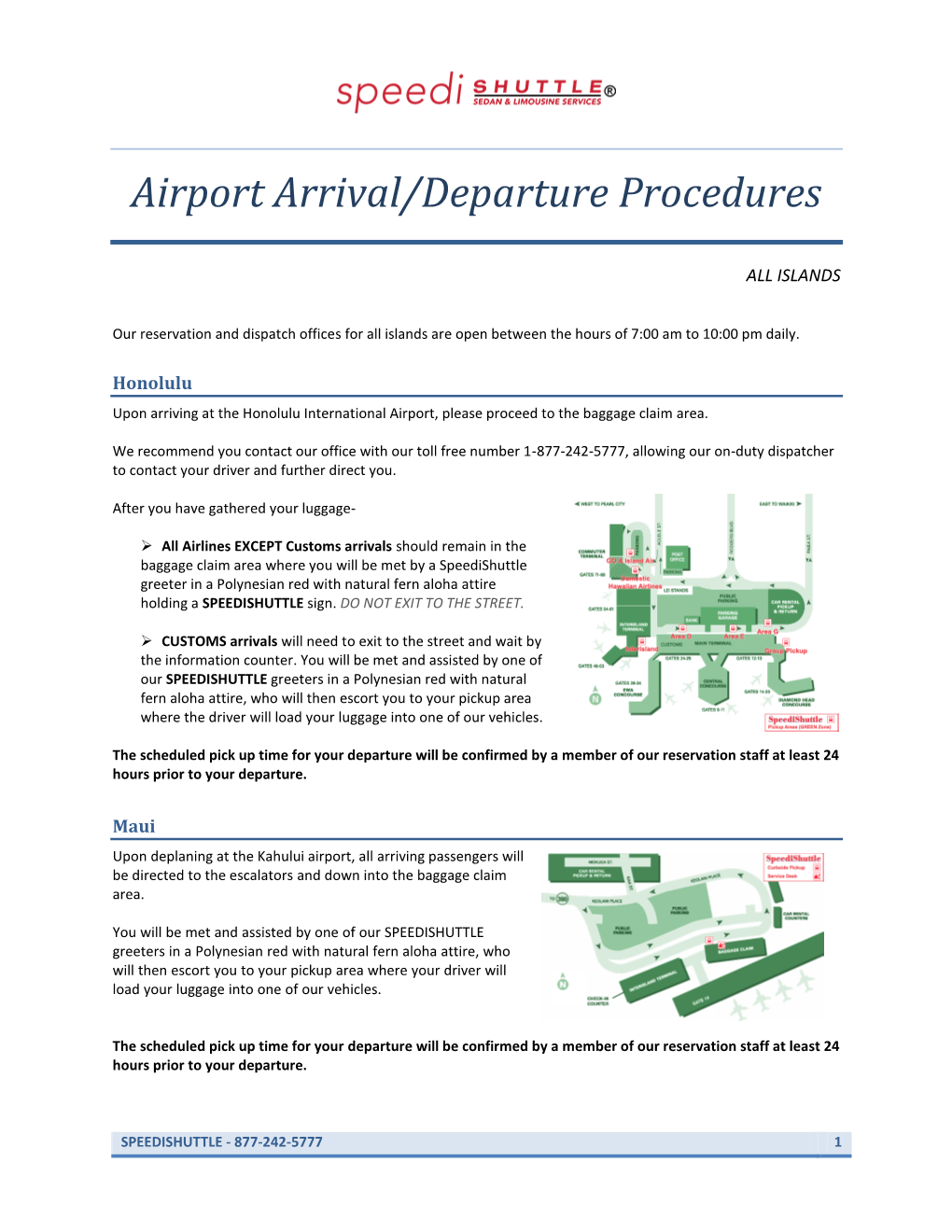 Airport Arrival/Departure Procedures