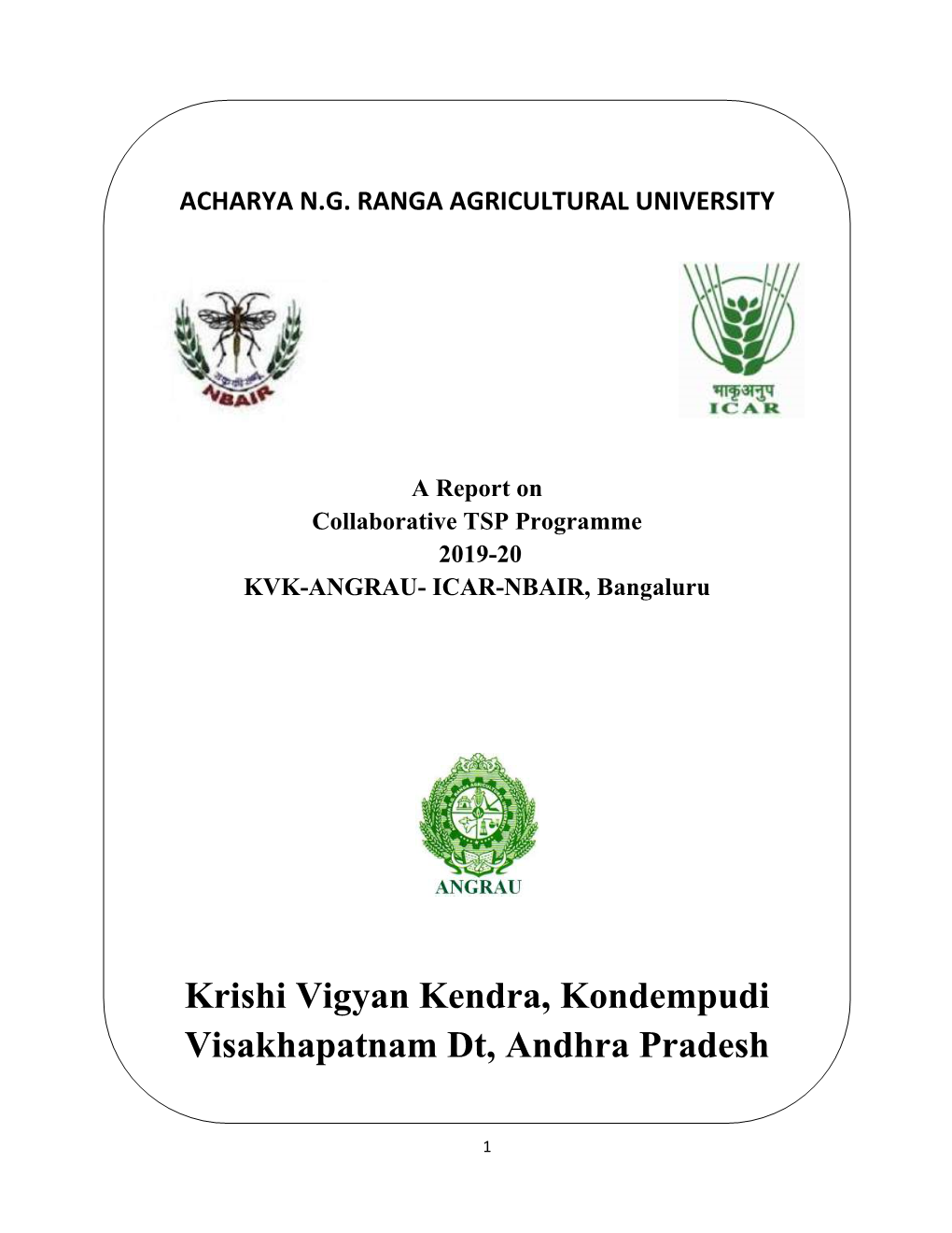 Krishi Vigyan Kendra, Kondempudi Visakhapatnam Dt, Andhra Pradesh