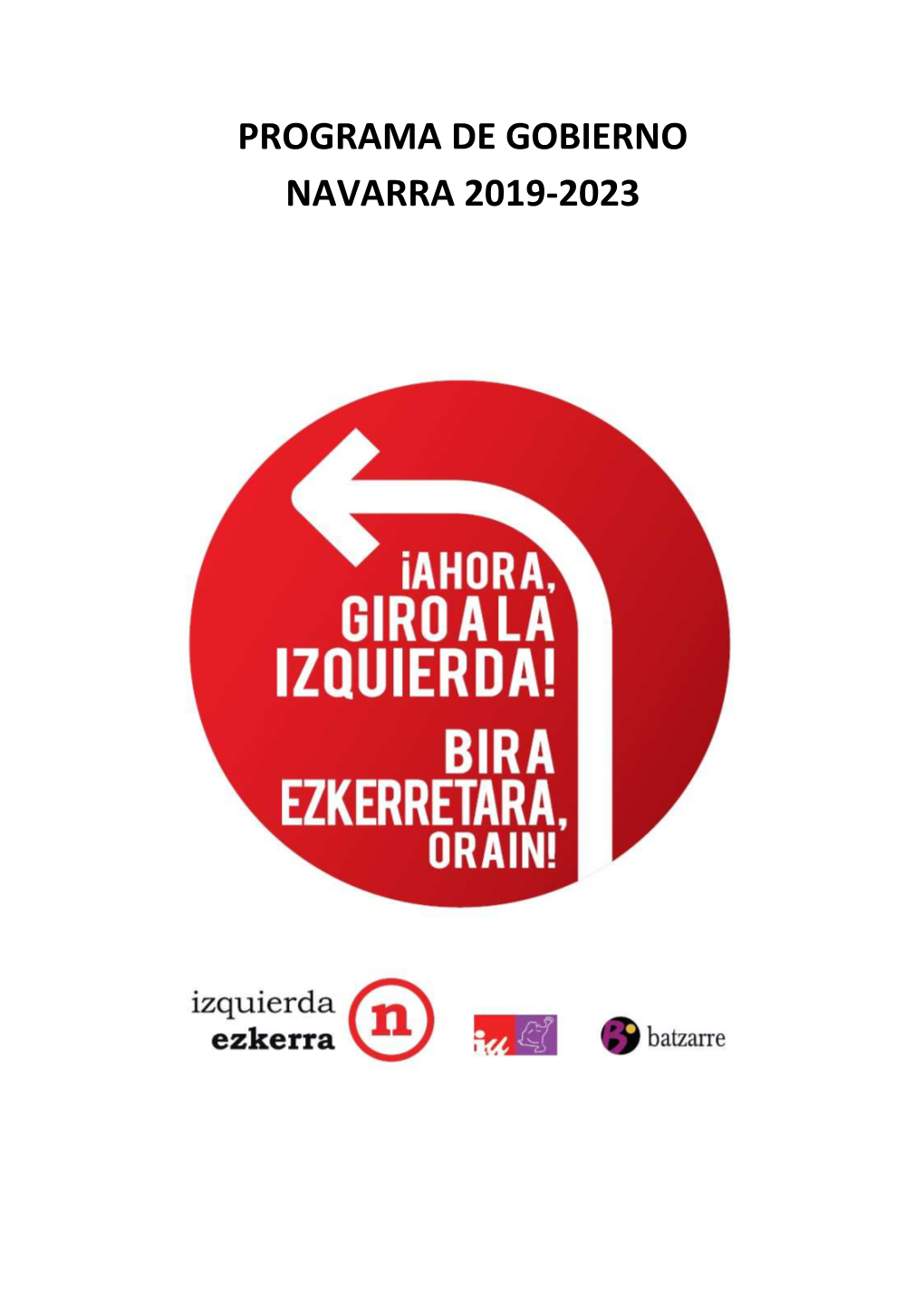 Programa De Gobierno Navarra 2019-2023