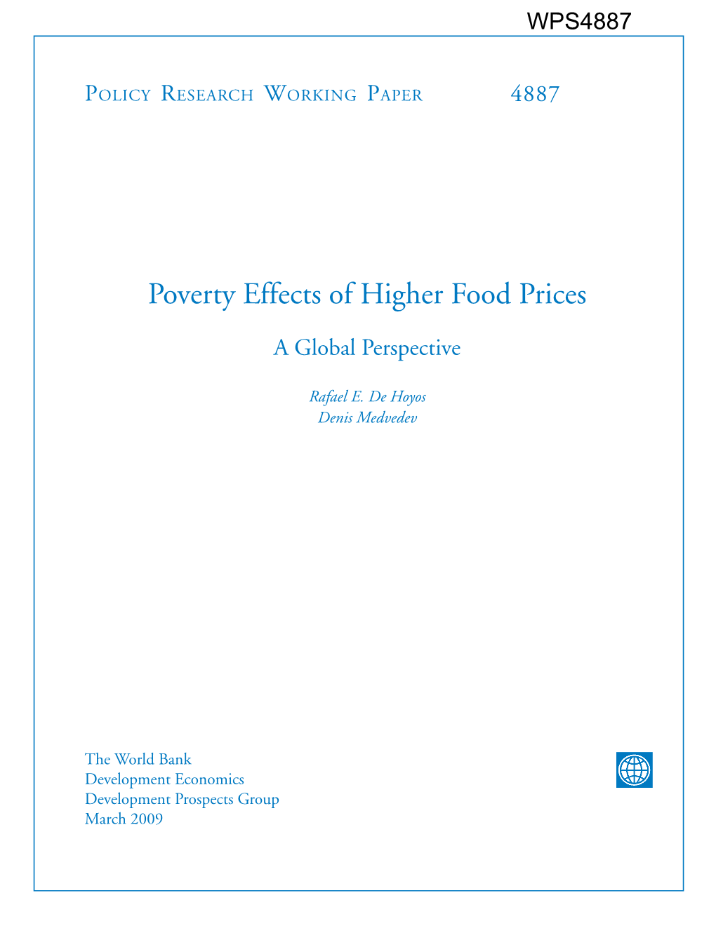 Changing Food Prices Can Affect Both Poverty and Inequality Through