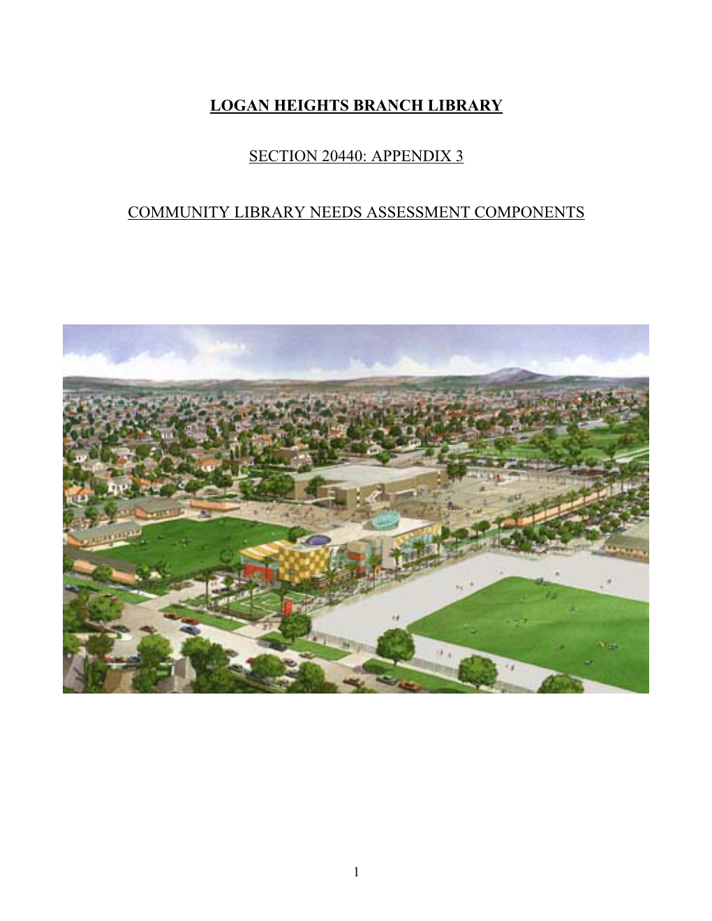 Logan Heights Branch Library Community Needs Assessment Page No