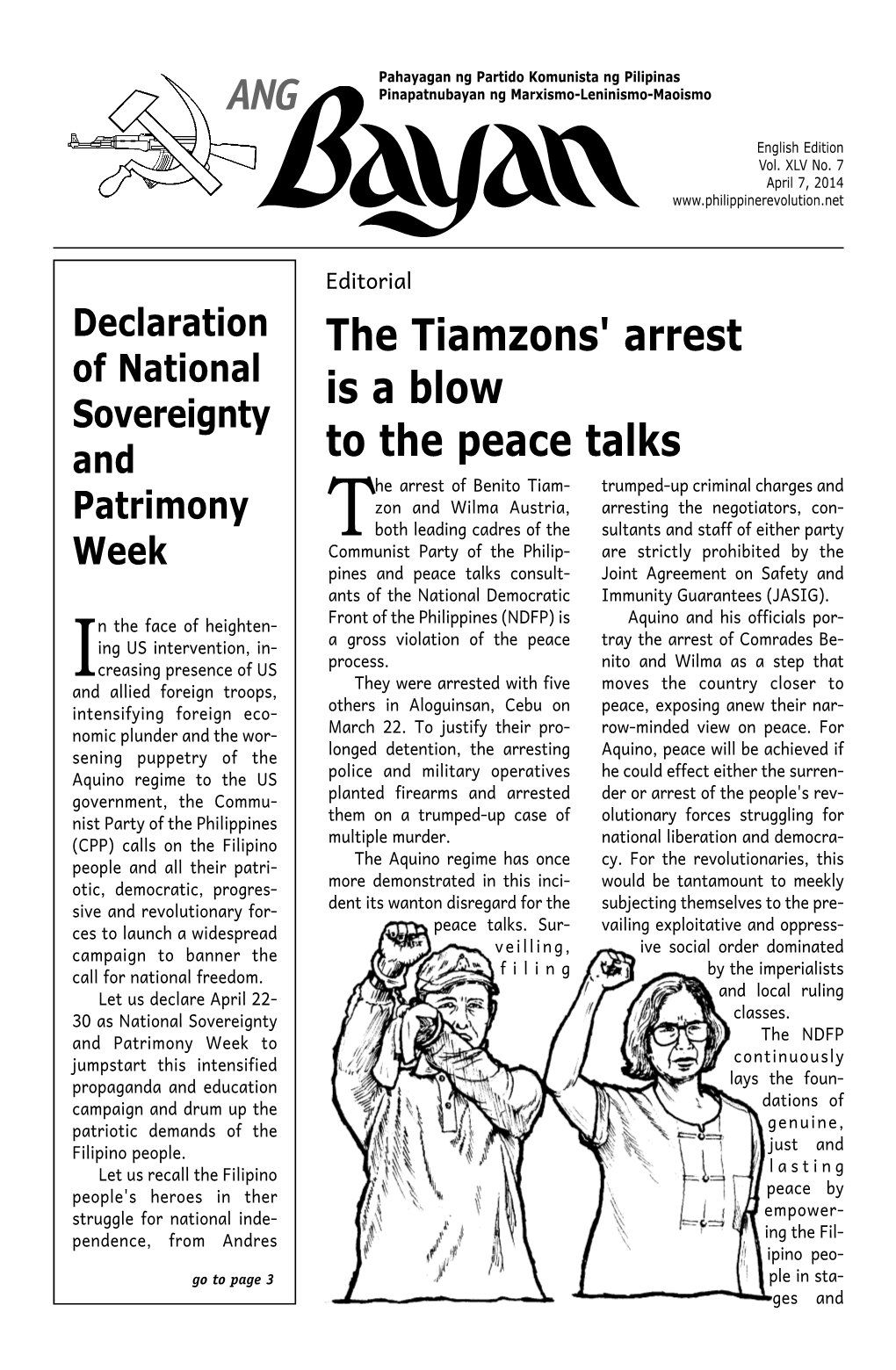 ANG the Tiamzons' Arrest Is a Blow to the Peace Talks