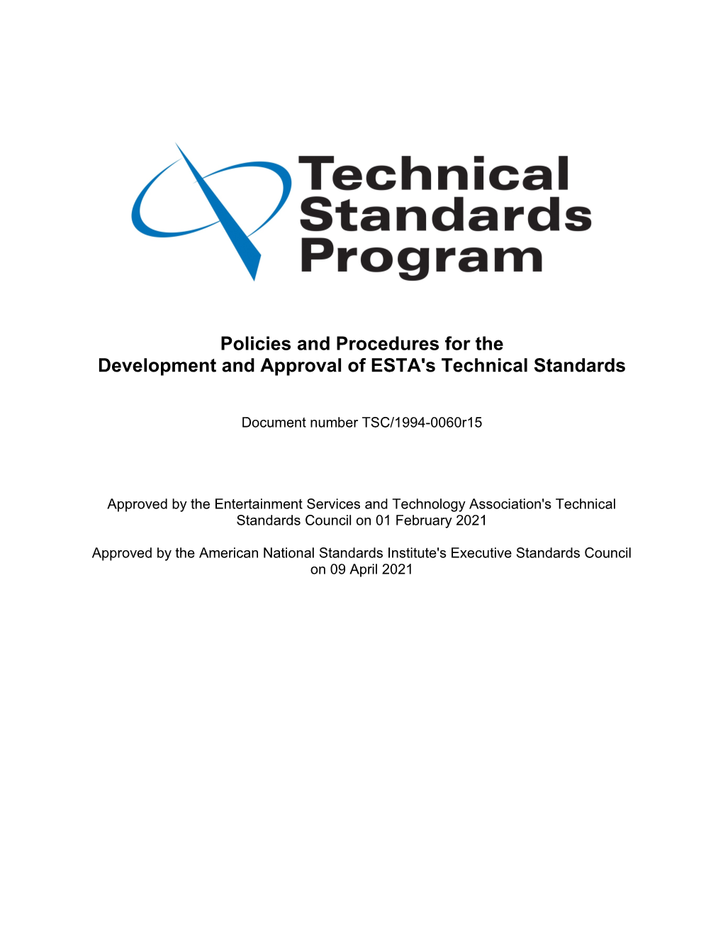 ESTA Standards Policies & Procedures