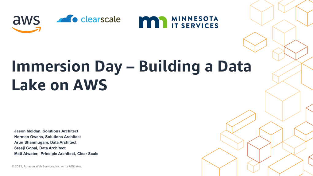 Immersion Day – Building a Data Lake on AWS