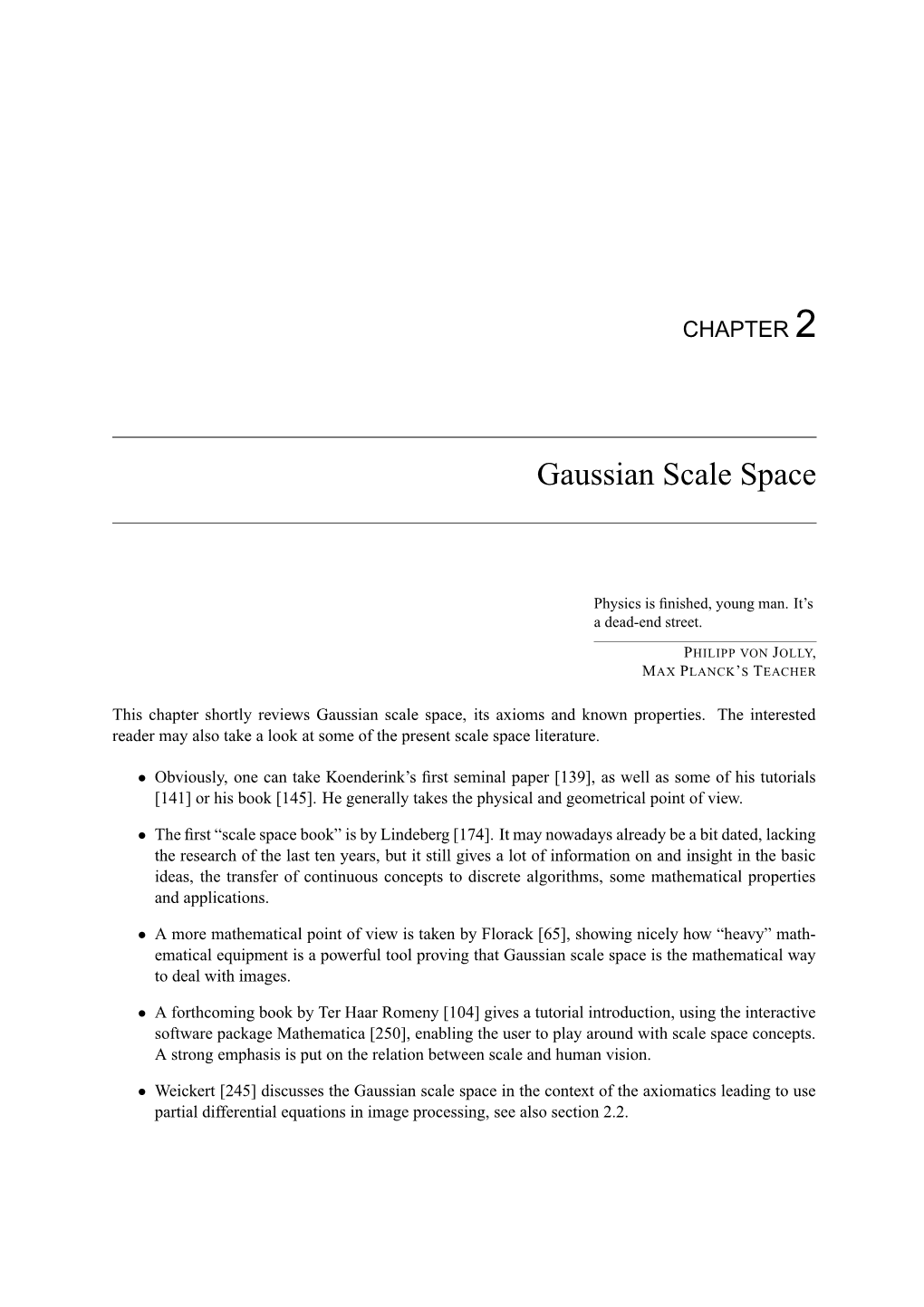 Gaussian Scale Space