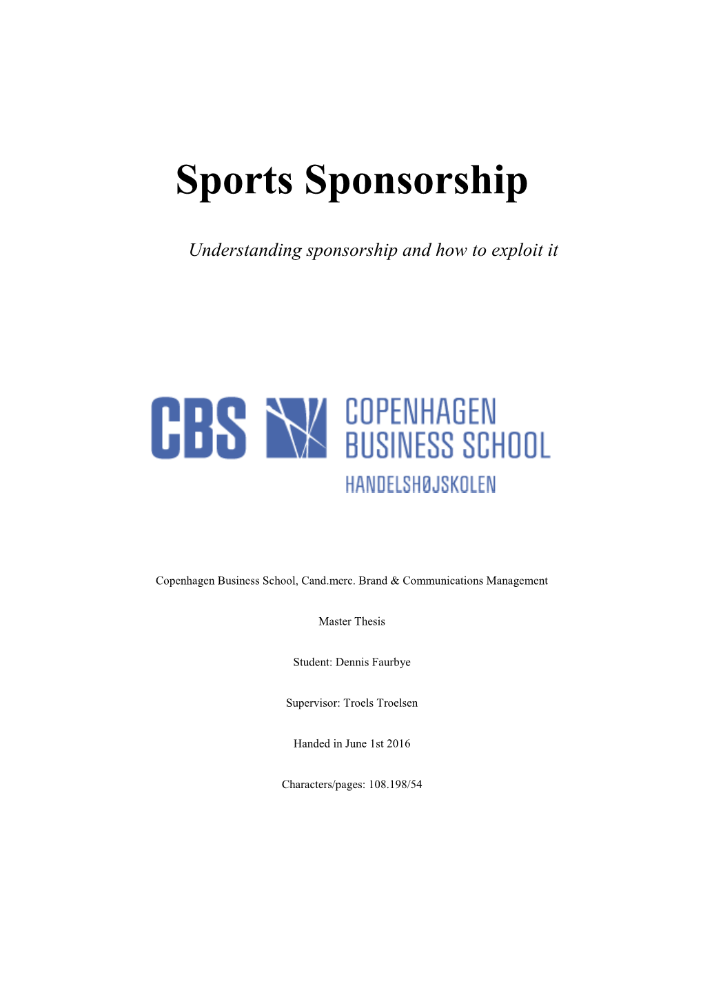 Sports Sponsorship