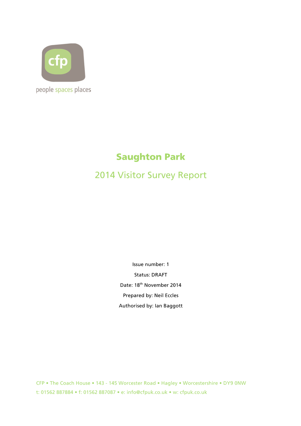 Saughton Park 2014 Visitor Survey Report