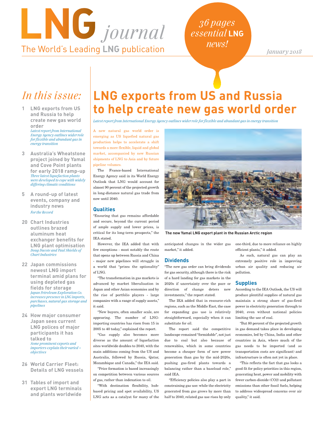 LNG Exports from US and Russia to Help Create New Gas World Order