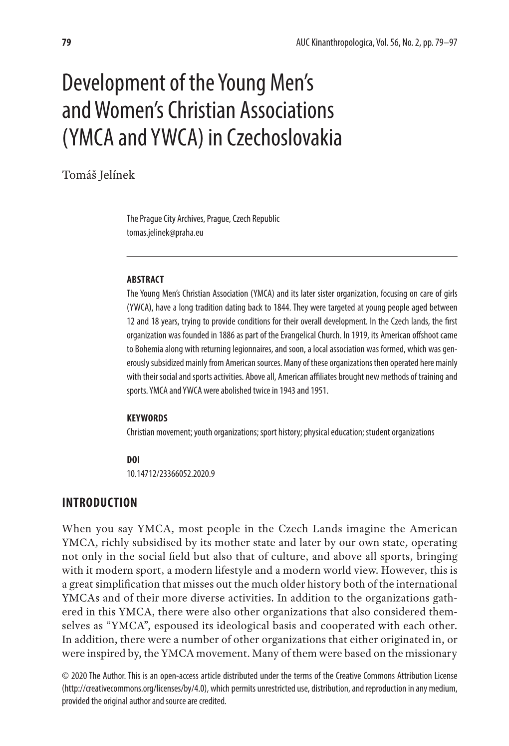 Development of the Young Men's and Women's Christian Associations