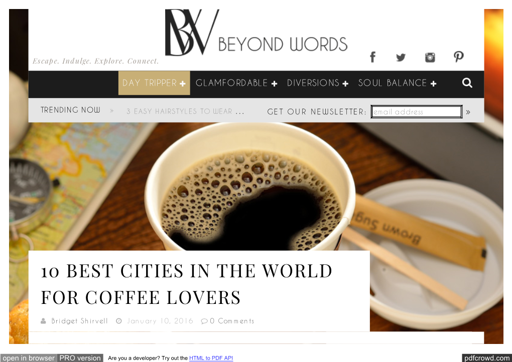 10 Best Cities in the World for Coffee Lovers