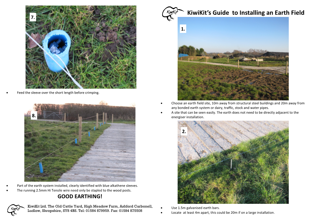 Kiwikit's Guide to Installing an Earth Field