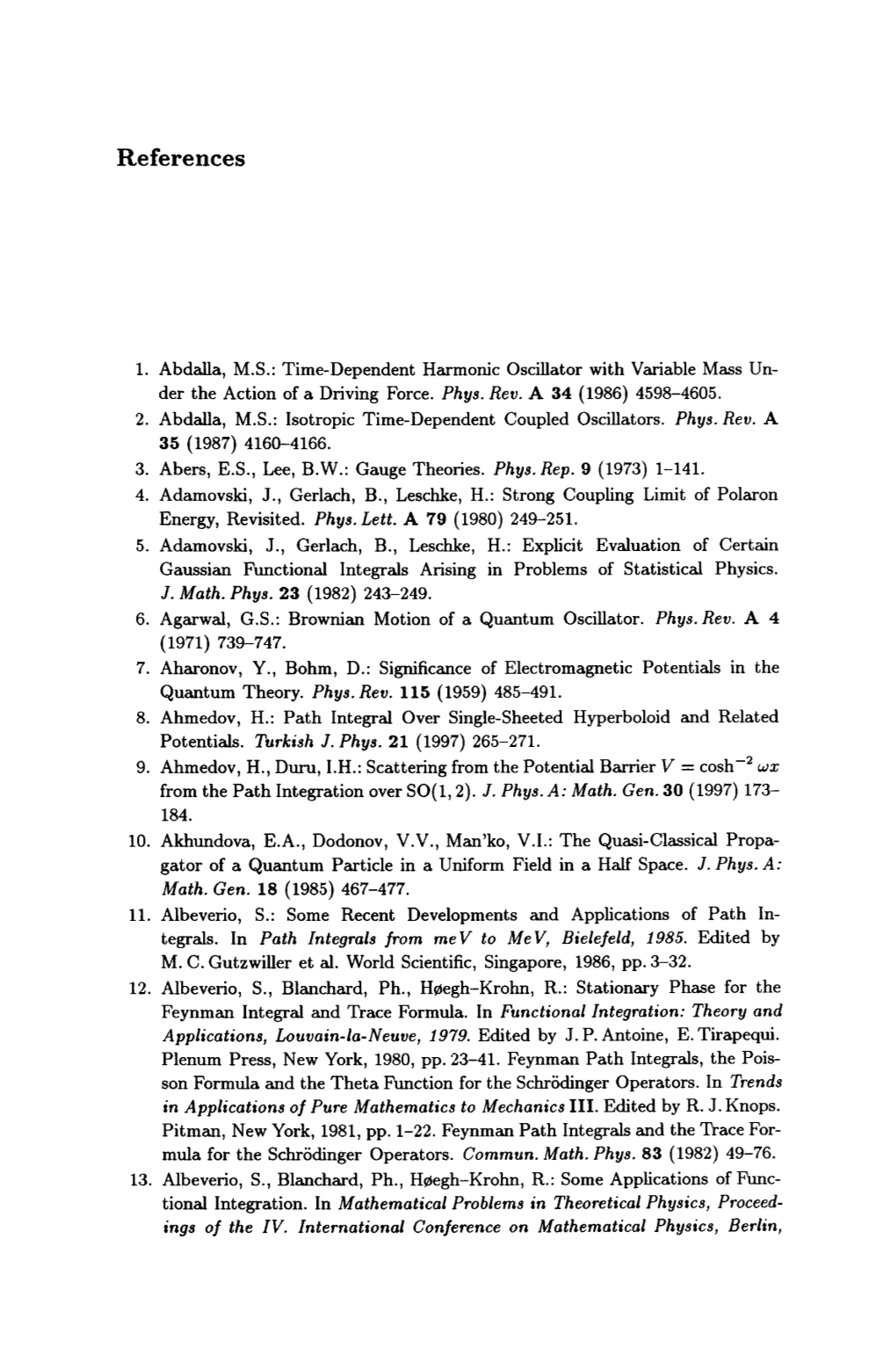 Springer Tracts in Modern Physics