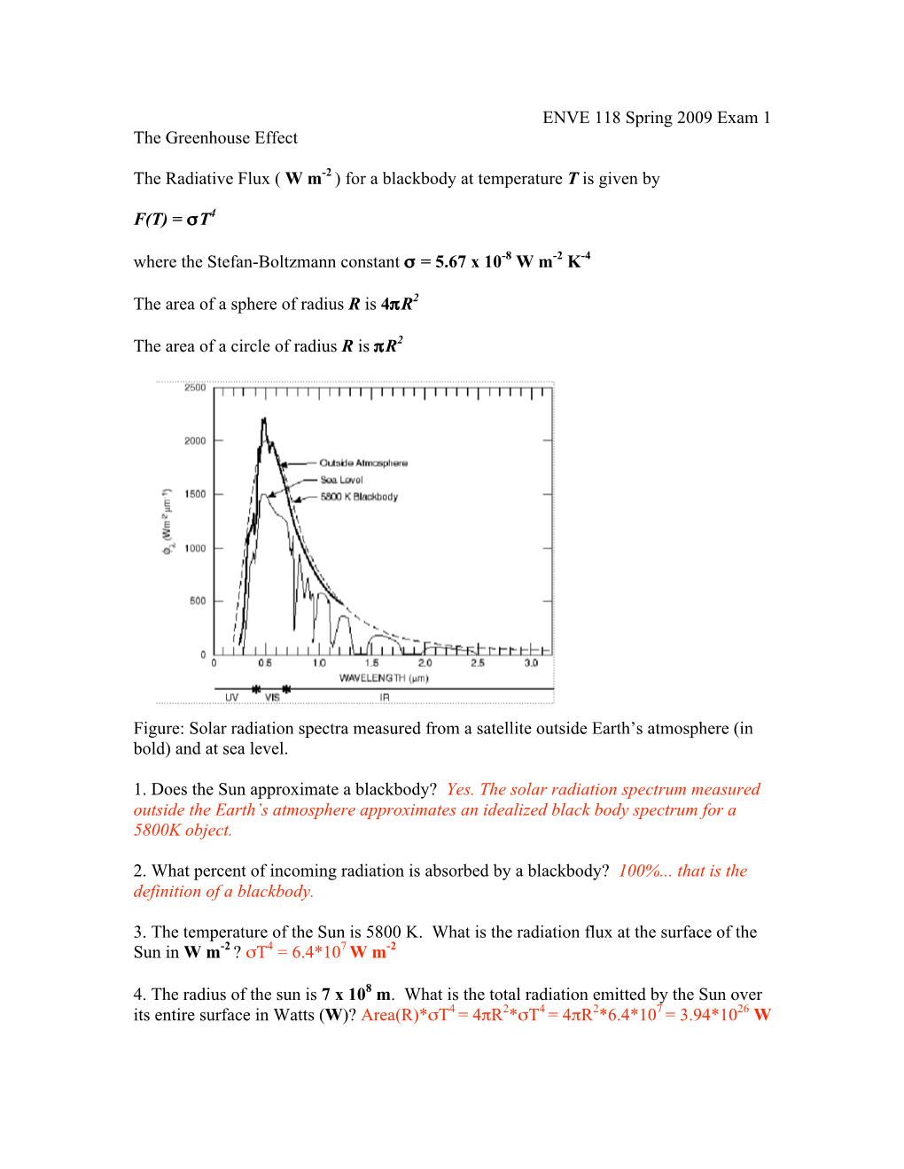 ( W M-2 ) for a Blackbody at Temperature T Is Given By