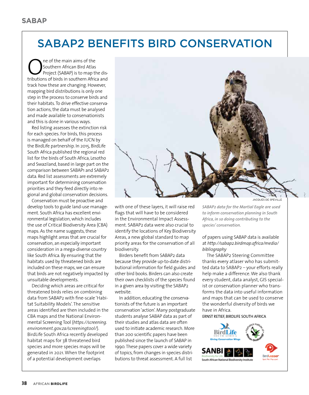 Sabap2 Benefits Bird Conservation