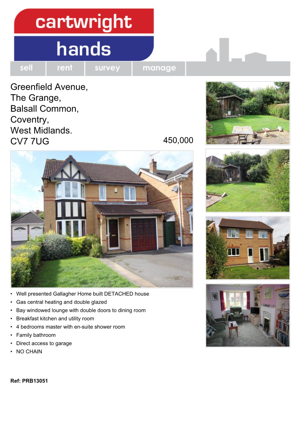 Greenfield Avenue, the Grange, Balsall Common, Coventry, West Midlands
