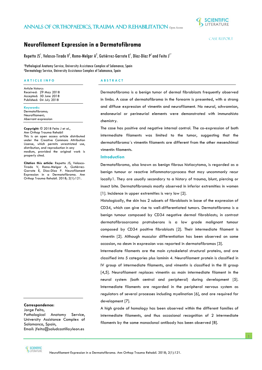 Neurofilament Expression in a Dermatofibroma