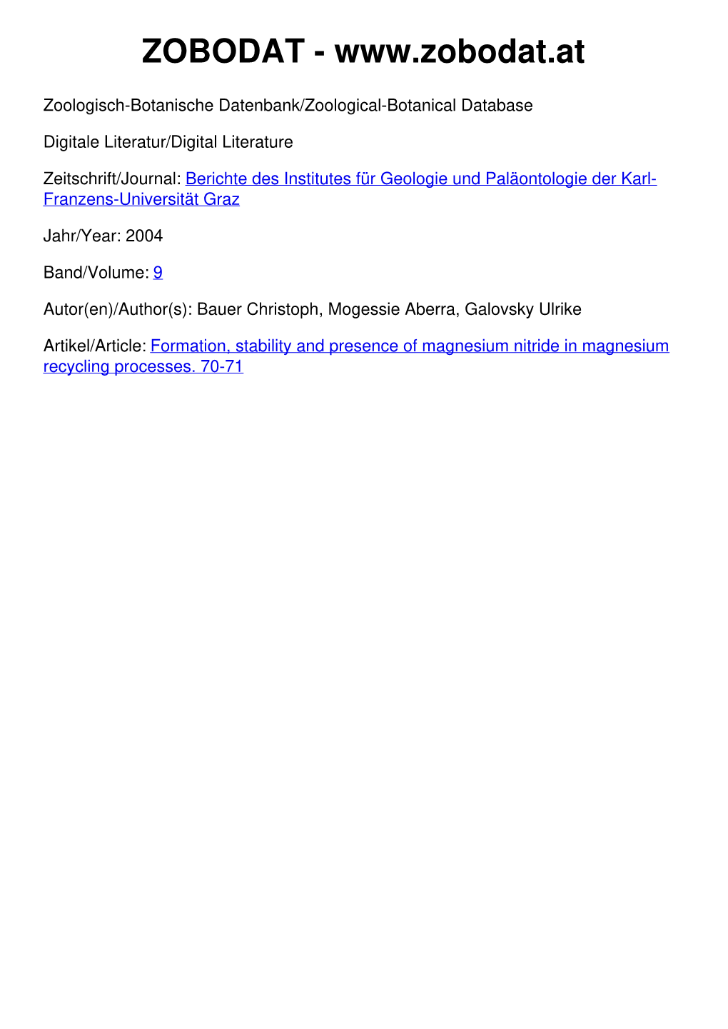 Formation, Stability and Presence of Magnesium Nitride in Magnesium Recycling Processes