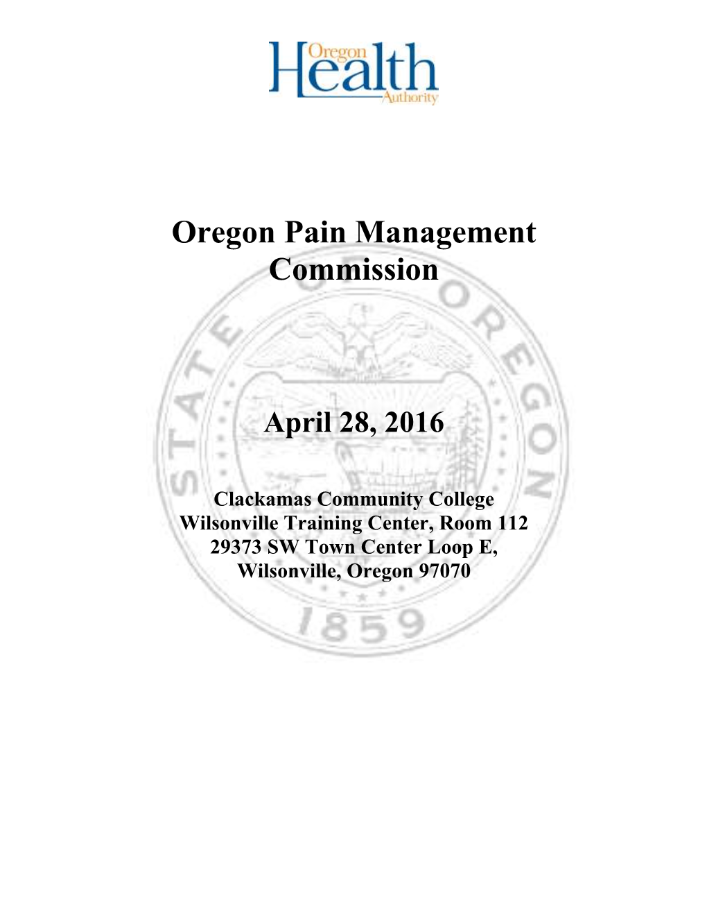 Oregon Pain Management Commission