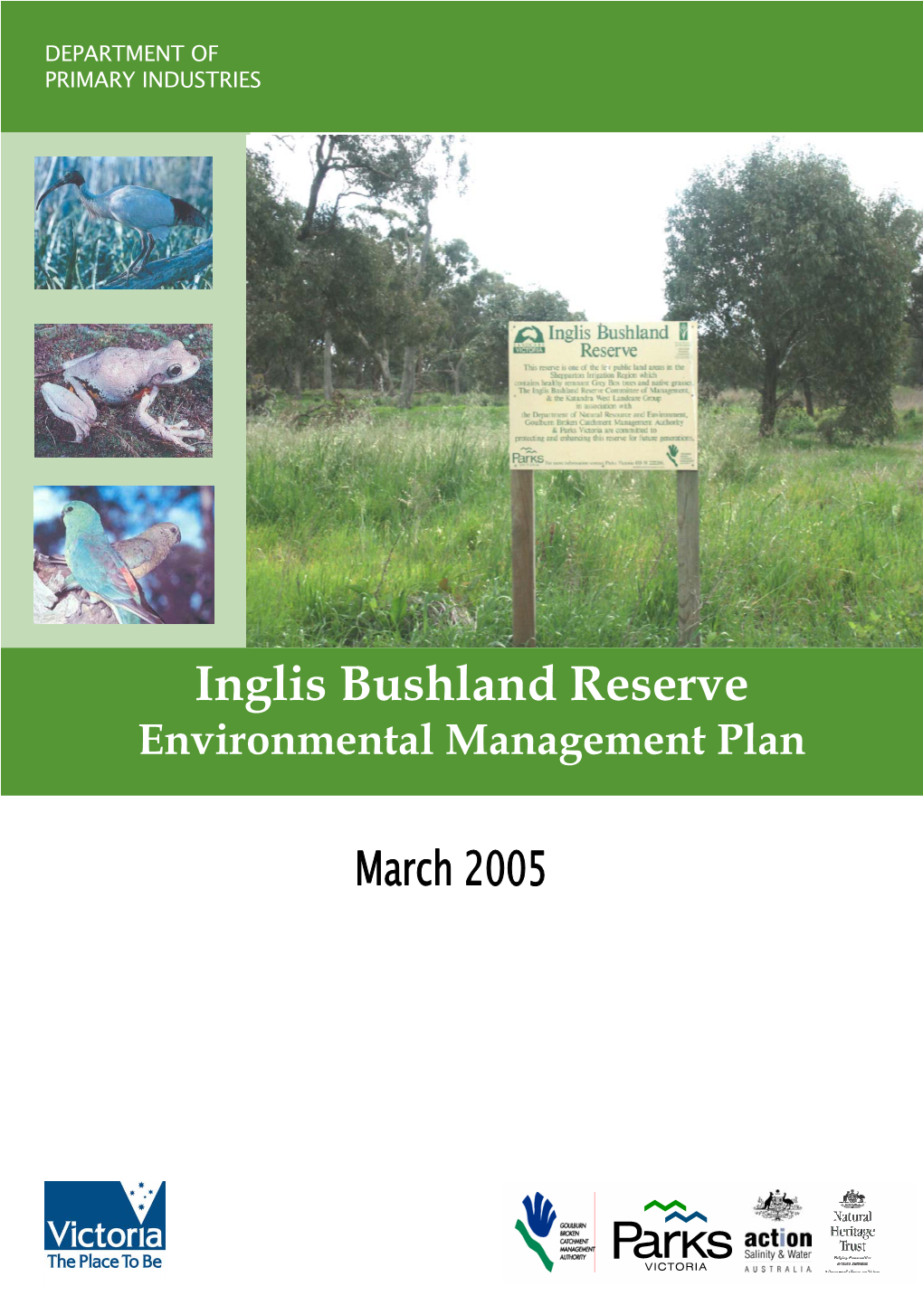 Inglis Bushland Reserve Environmental Management Plan