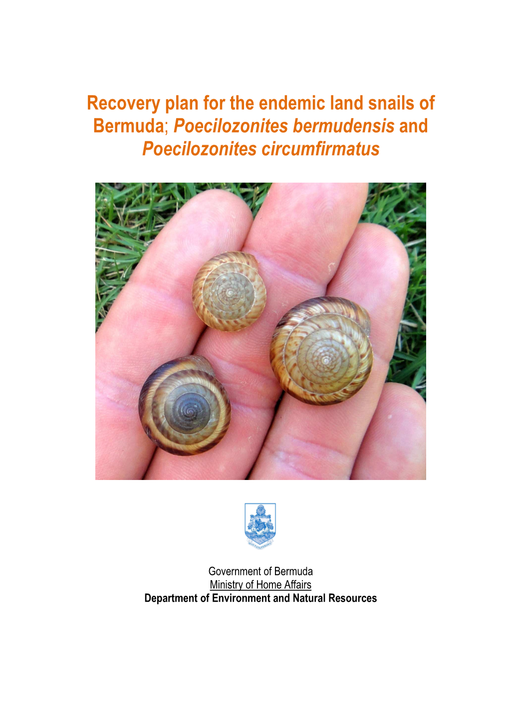 Bermuda Land Snails Recovery Plan