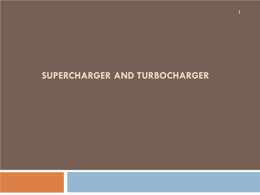 Turbocharger and Supercharger