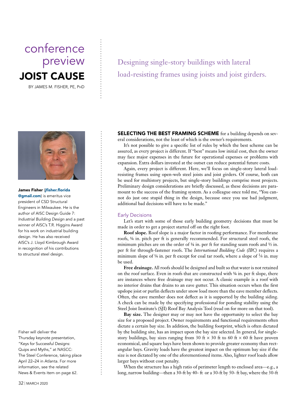 Conference Preview Designing Single-Story Buildings with Lateral JOIST CAUSE Load-Resisting Frames Using Joists and Joist Girders