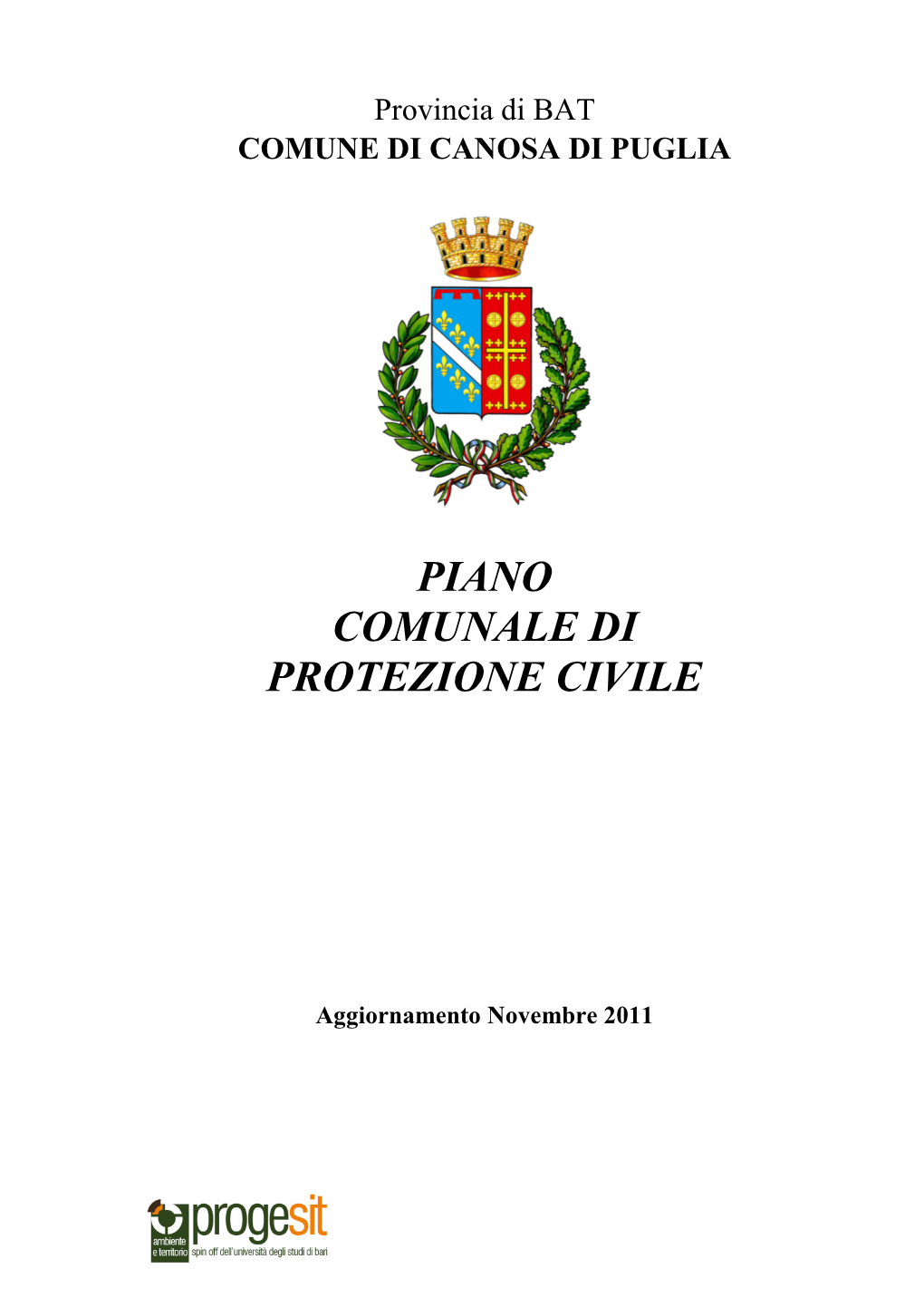 Piano Comunale Di Protezione Civile