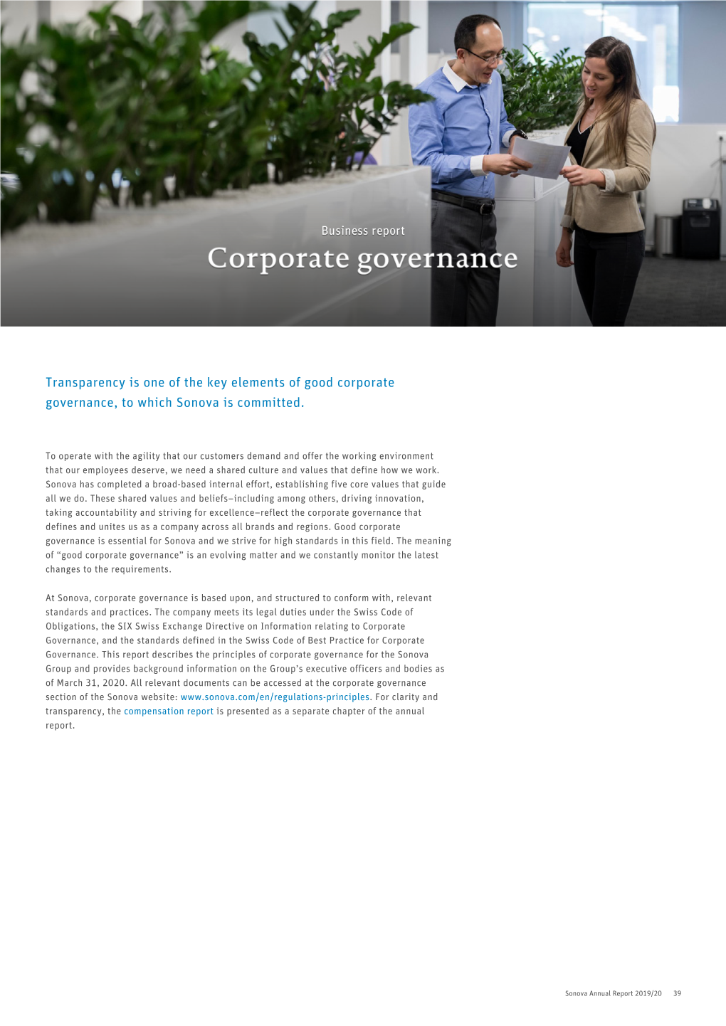 Corporate Governance Report 2019/20
